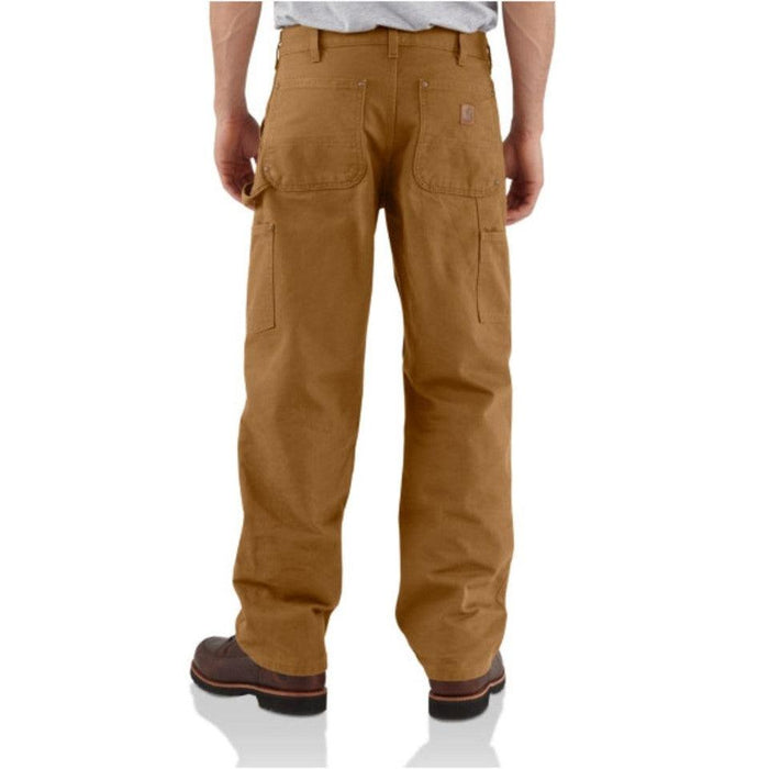 Carhartt double front washed duck dungaree in brown, additional view of the hammer loop