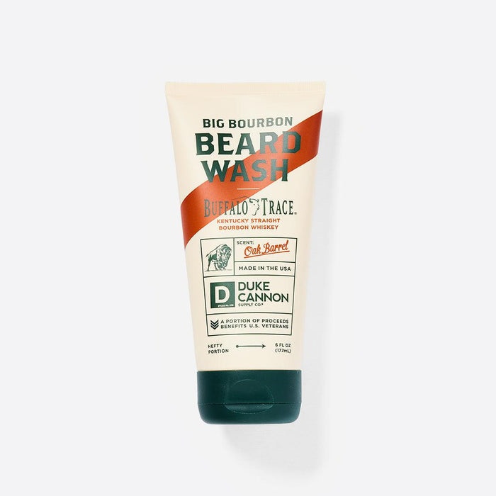 Duke Cannon Big Bourbon beard wash, additional product view of the pump bottle