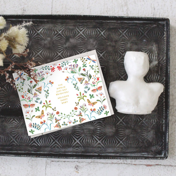 Butterfly Garden - Baby Card