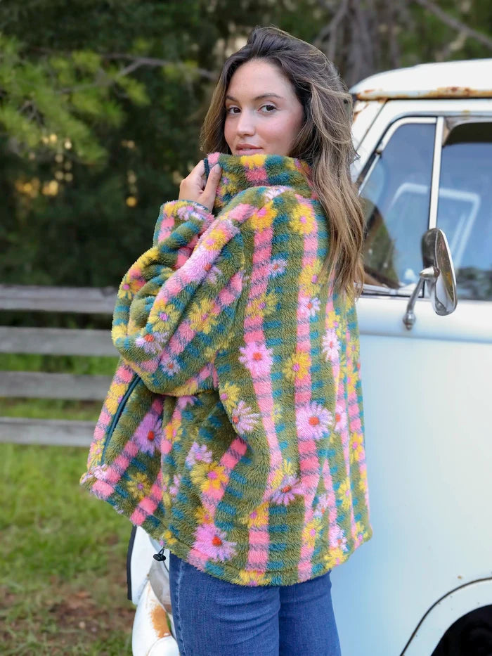 Coziest Quarter Zip Pullover Sweatshirt - Hudson Valley Plaid-view 3
