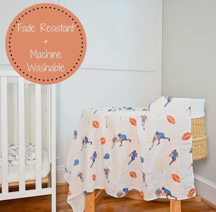 Football Swaddle Blanket