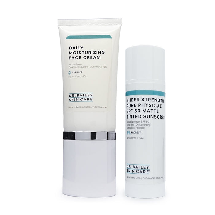 Hydrating Fort Knox For Your Face set fights lipid and moisture loss and sun damage.