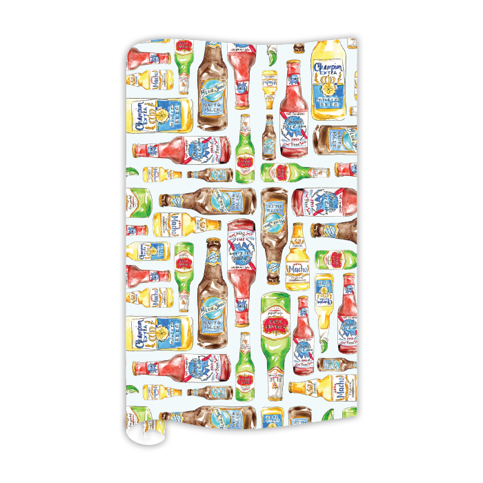 Handpainted Beer Bottles Pattern Wrapping Paper