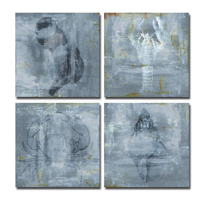 Nautical' 4 Piece Wrapped Canvas Wall Art Set