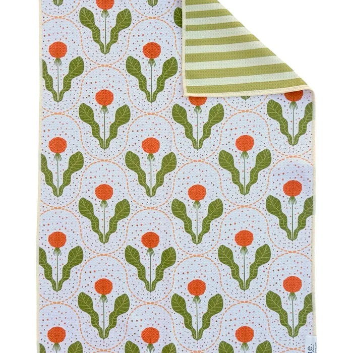 Sprout and Stripe Reversible Hand Towel