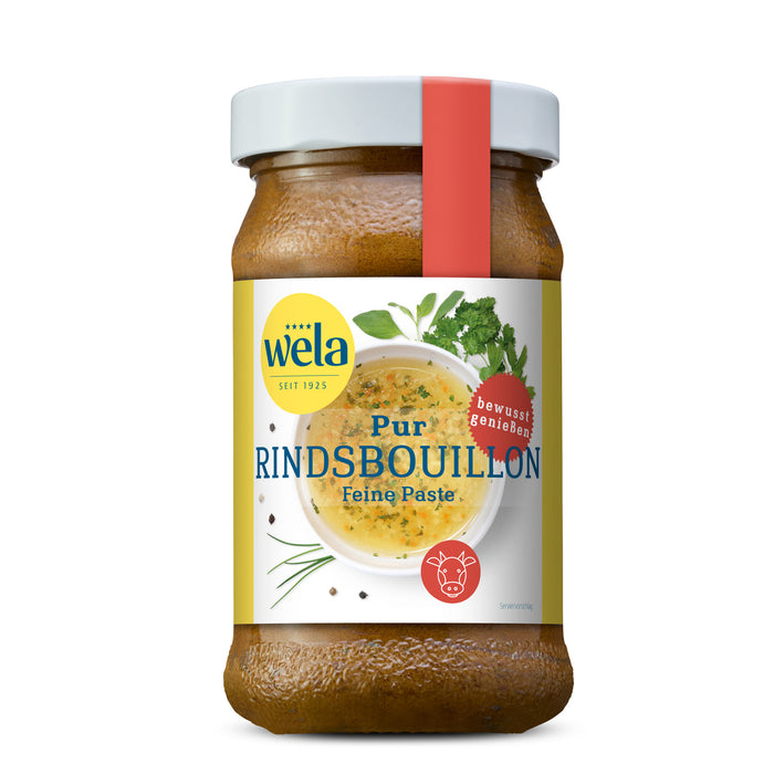 Wela Rindsbouillon Pur Feine Paste im Glas