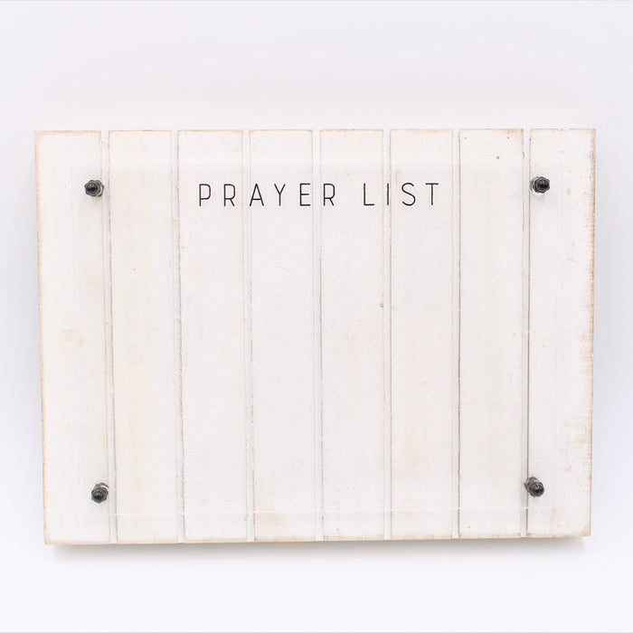 Wood with Acrylic Prayer List Plaque