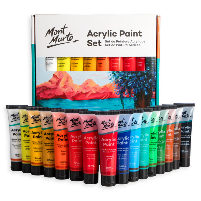 16 piece x 36mL Acrylic Paint Set