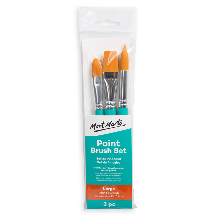 3 Piece Paint Brush Set - Large