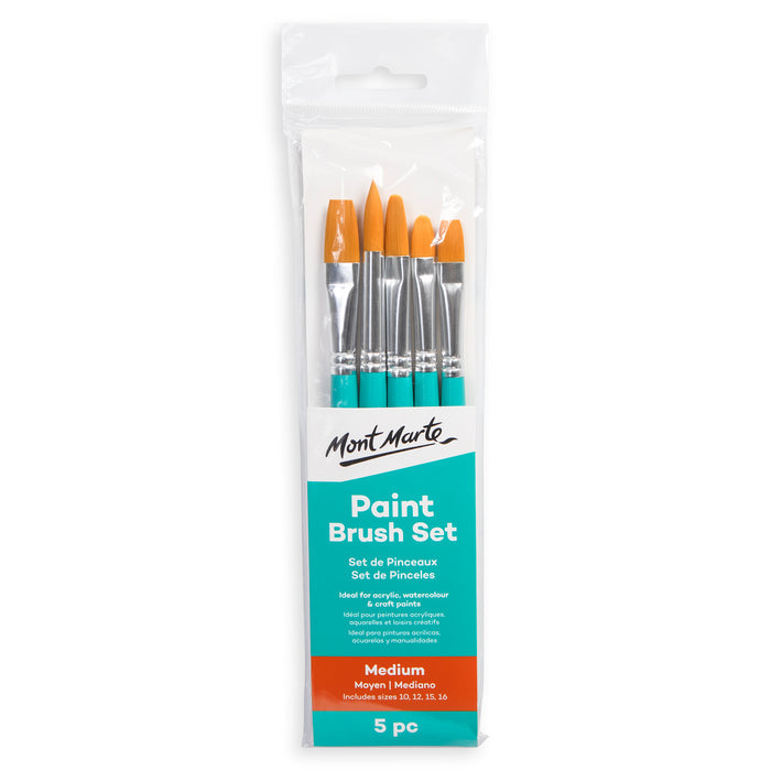 5 Piece Paint Brush Set - Medium