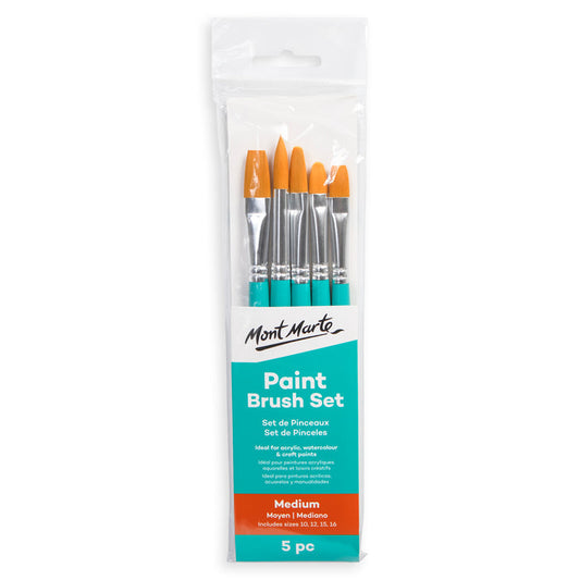 5 Piece Paint Brush Set - Medium