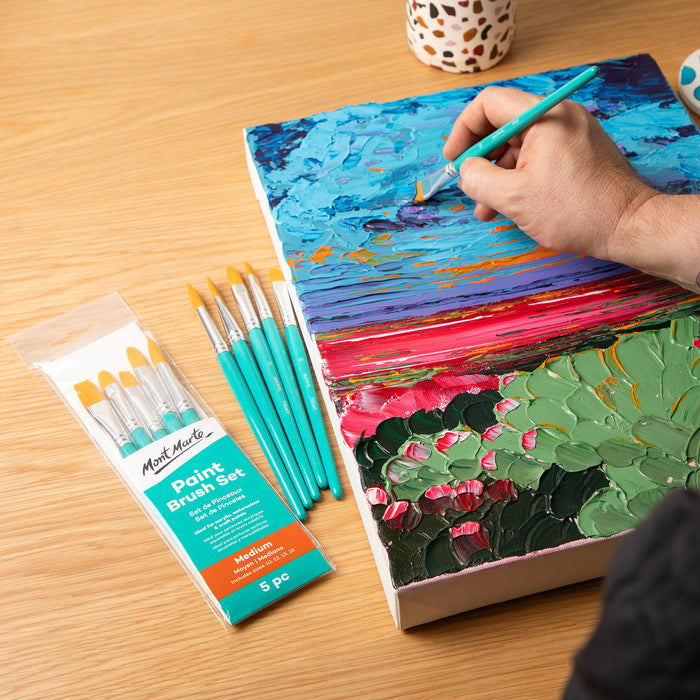5 Piece Paint Brush Set - Medium