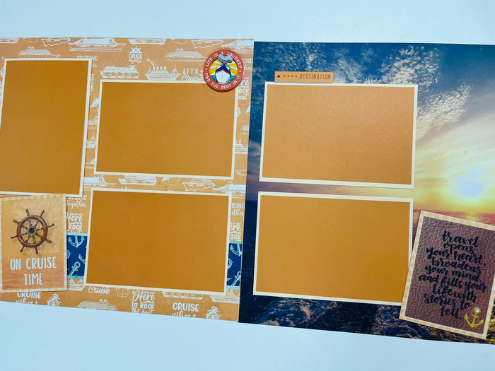 CTScrapbooks Premade Layout Travel Cruise Time