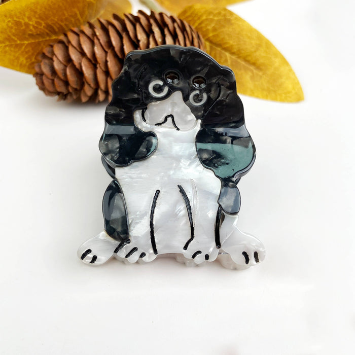Acetate Animal Pet Black Dog Hair Clip: A-ShepherdDog
