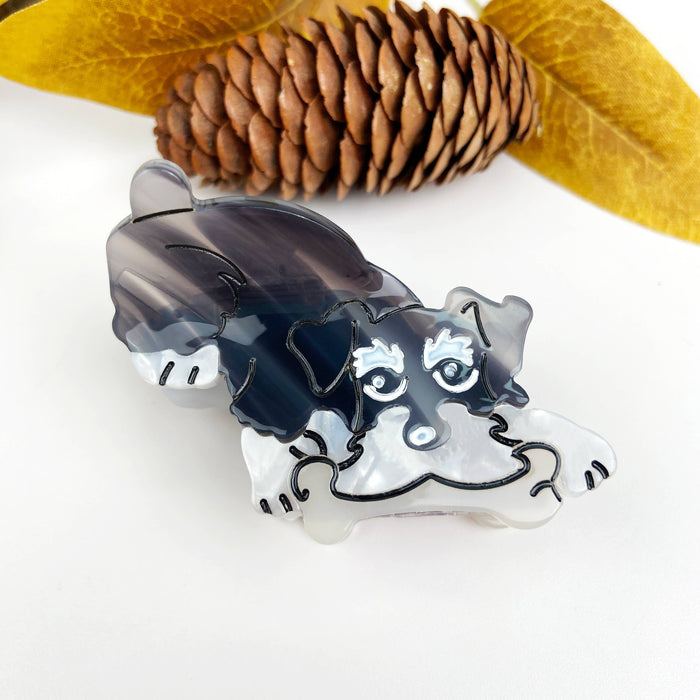 Acetate Animal Pet Black Dog Hair Clip: A-ShepherdDog