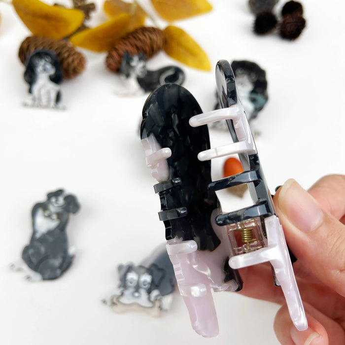 Acetate Animal Pet Black Dog Hair Clip: A-ShepherdDog
