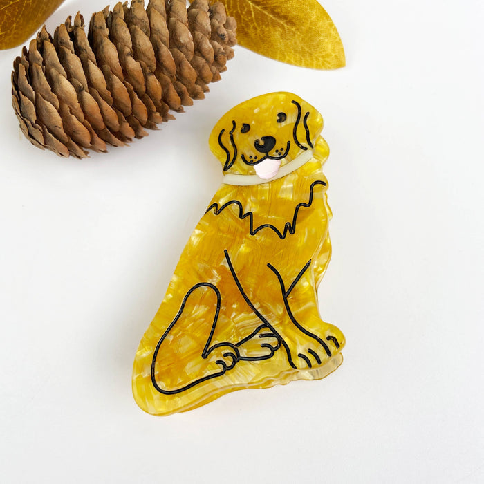Acetate Cute Animal Pet Dog Hair Clips: A-YellowBanana