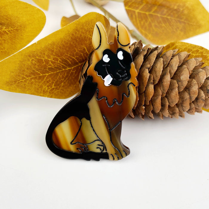 Acetate Cute Animal Pet Dog Hair Clips: B-GermanShepherd