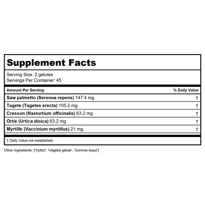 Activa Well Being Hair - Supplement Facts panel