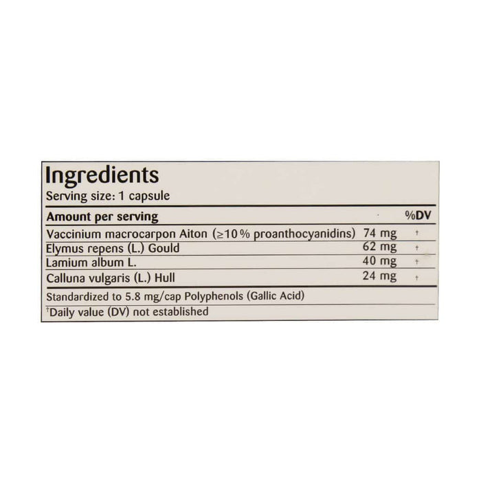 Activa Well Being Serenity 30 Capsules - Supplement Facts / Ingredients panel