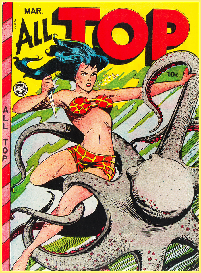 ALL TOP COMICS 1949 - GOLDEN AGE TURBO TEE!
