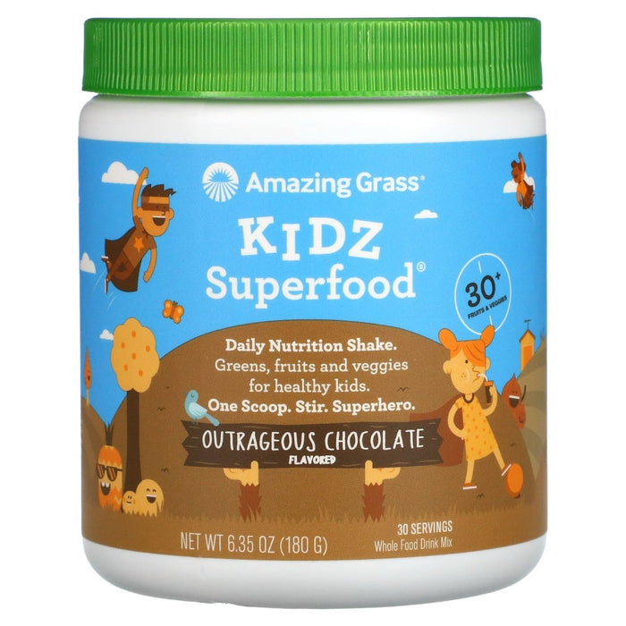 Amazing Grass Kidz Outrageous Chocolate 6.35 30 serv. - The Oasis of Health