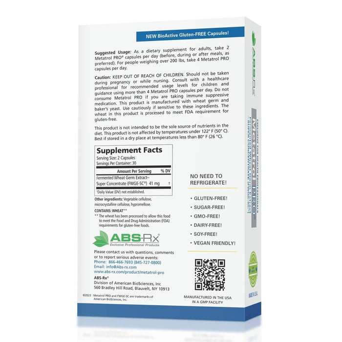 American Biosciences Metatrol Pro 60 Vcaps - The Oasis of Health