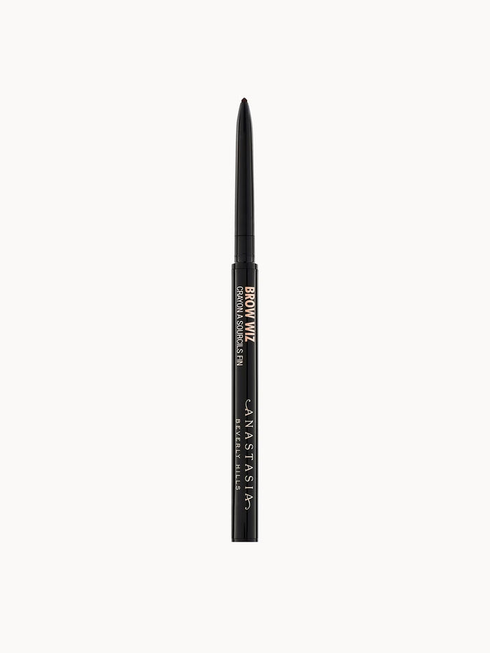 Anastasia Beverly Hills Brow Wiz eyebrow pencil in Medium Brown, eye makeup product with precision tip and spoolie brush.