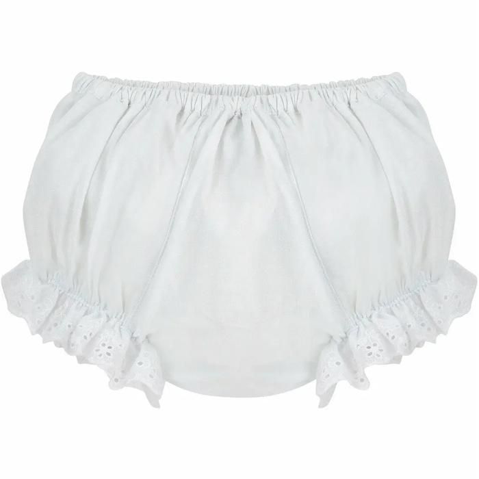 Baby Girl Ruffled White Eyelet Diaper Cover