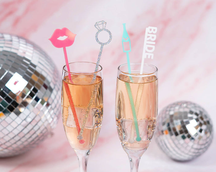 Bachelorette Bridal Acrylic Cocktail Stir Stix