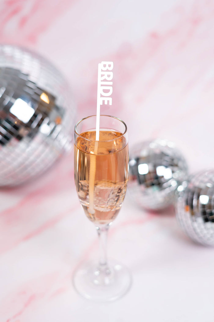 Bachelorette Bridal Acrylic Cocktail Stir Stix