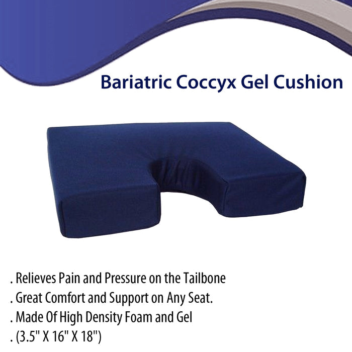 Coccyx Gel Cushion (3.5” x 16” Deep x 18” Wide)