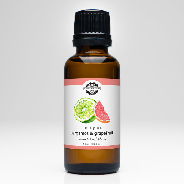 Rustic Strength - Essential Oil Blend | 1oz Amber Glass Vial | Bergamot & Grapefruit
