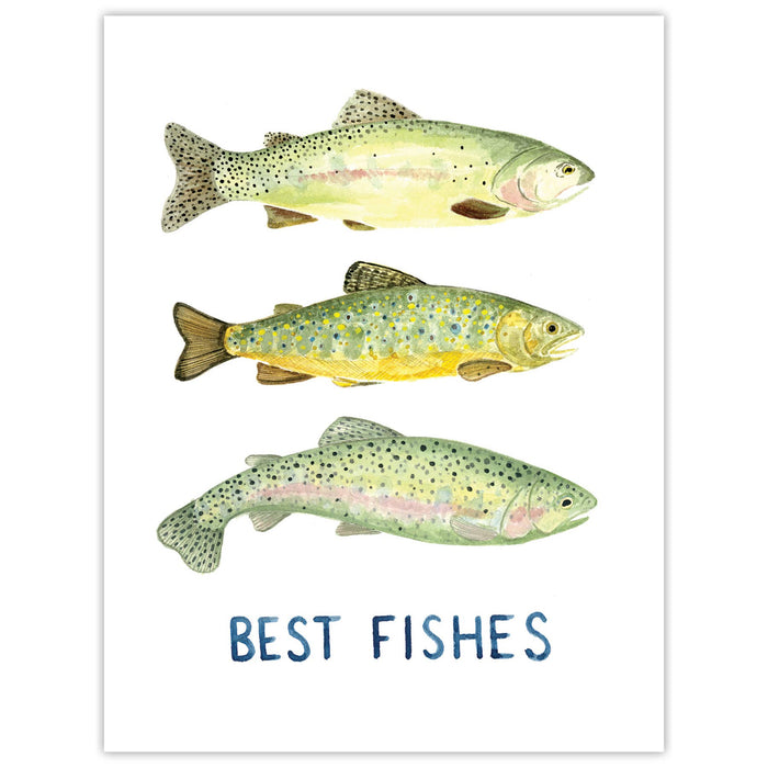 Best Fishes Card - Birthday Card - Best Wishes Card