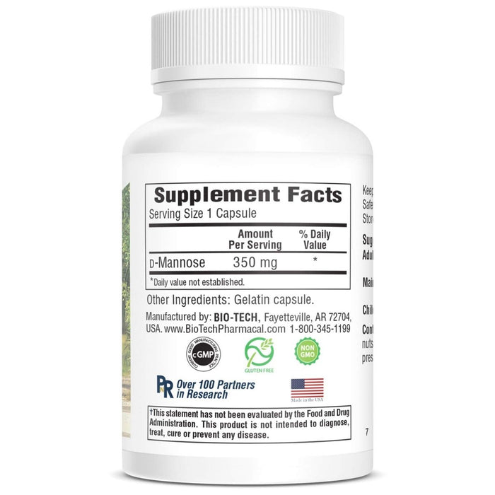 BioTech D - Mannose 100 Capsules - The Oasis of Health