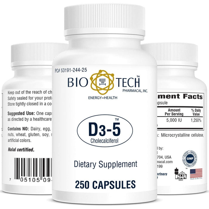 BioTech D3 - 5 250caps - The Oasis of Health