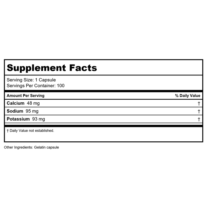 BioTech Tri-Salts Powder 120 Grams - Supplement Facts panel