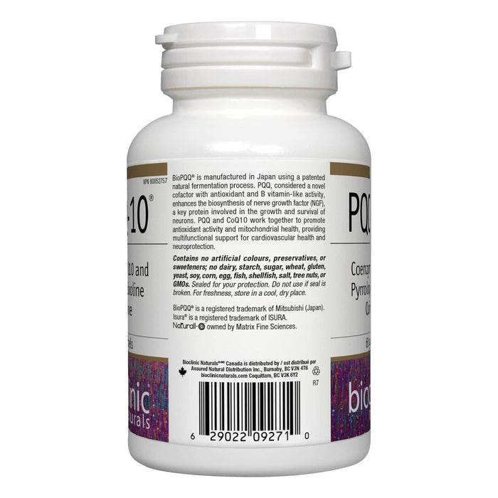 Bioclinic Naturals CerebroVital PQQ - 10 60 Softgels - The Oasis of Health