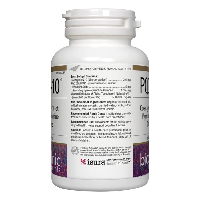 Bioclinic Naturals CerebroVital PQQ - 10 60 Softgels - The Oasis of Health