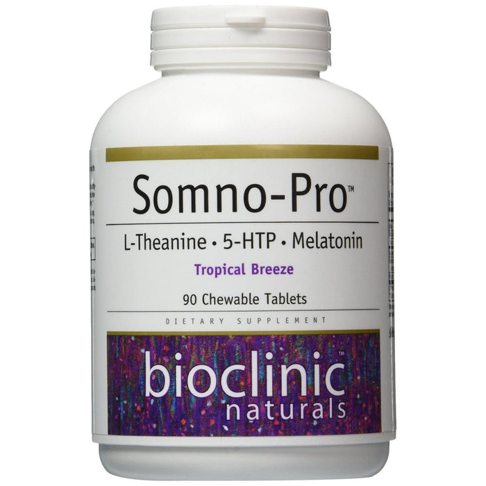 Bioclinic Naturals Somno - Pro L - Theanine 5 - HTP Melatonin 90 Chewables - The Oasis of Health
