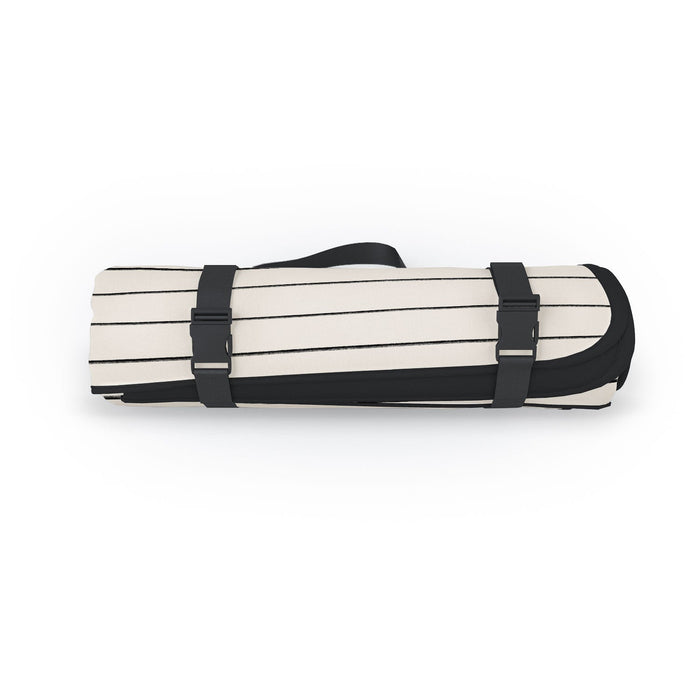 Black Horizontal Lines Picnic Blanket