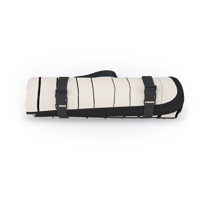 Black Vertical Lines Picnic Blanket