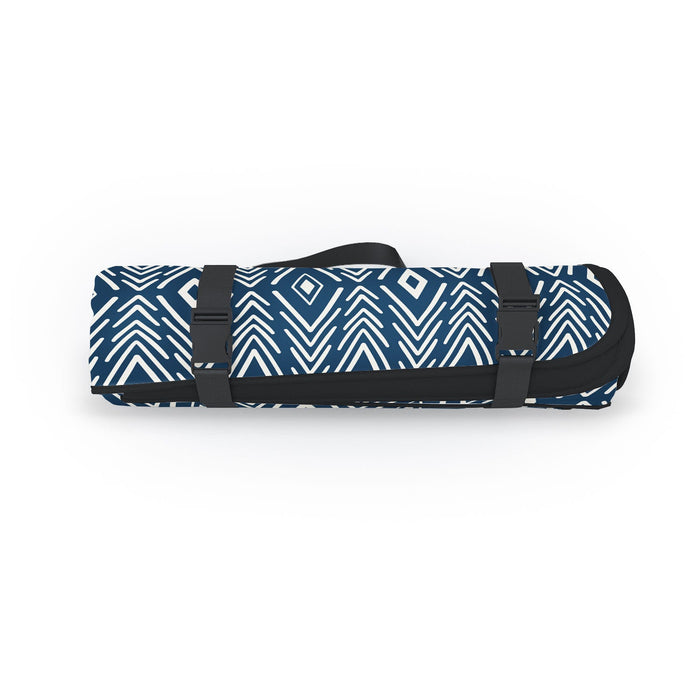Bohemian Diamonds Navy Picnic Blanket