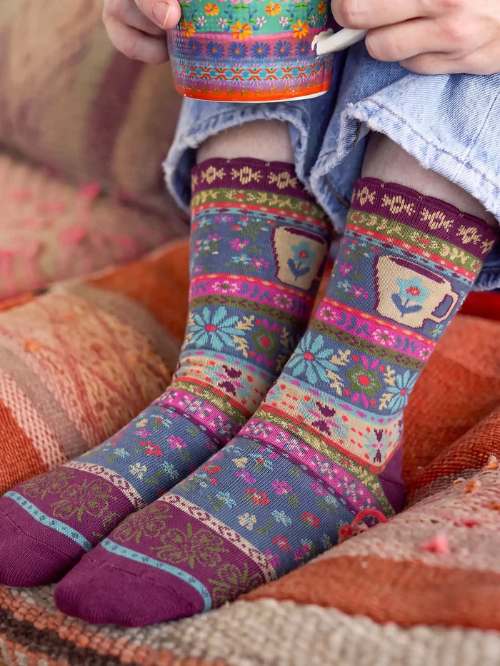 Boho Socks - Coffee Cups-view 1