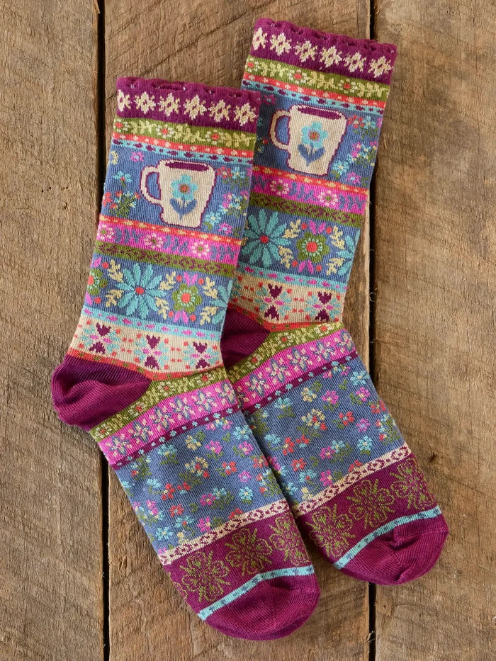 Boho Socks - Coffee Cups-view 2