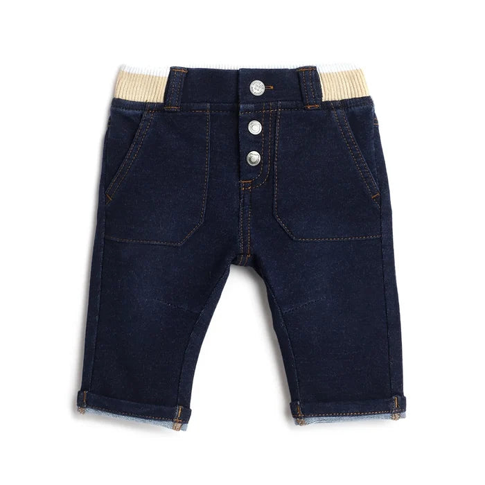 Boys Blue Regular Fit Solid Jeans