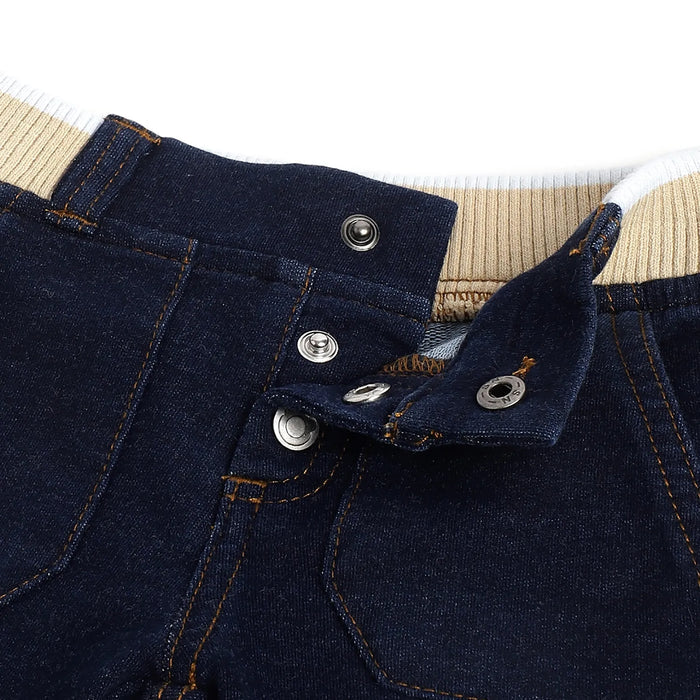 Boys Blue Regular Fit Solid Jeans