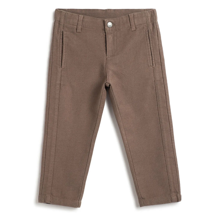 Boys Brown Relaxed Fit Trousers