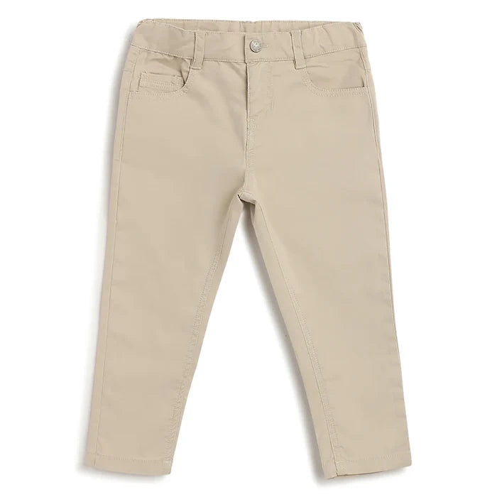 Boys Cotton Mid-Rise Trousers