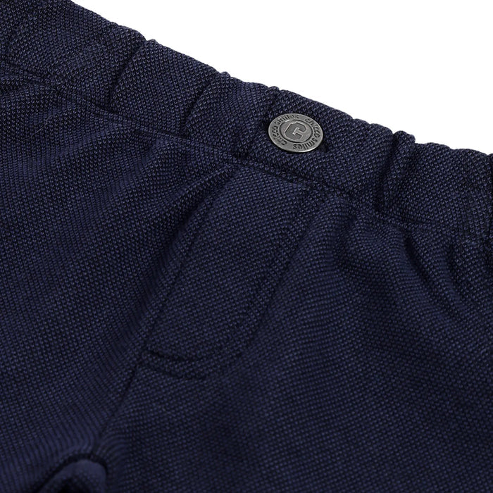 Boys Dark Blue Solid Trousers